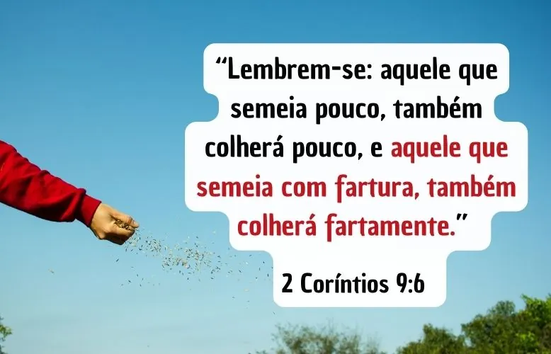 2 Coríntios 9-6 - versículos sobre semear