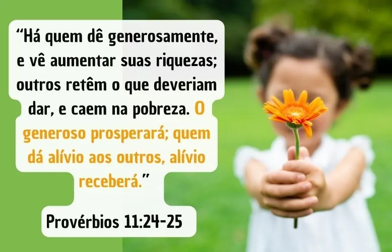 Provérbios 11-24 - versículo generosidade