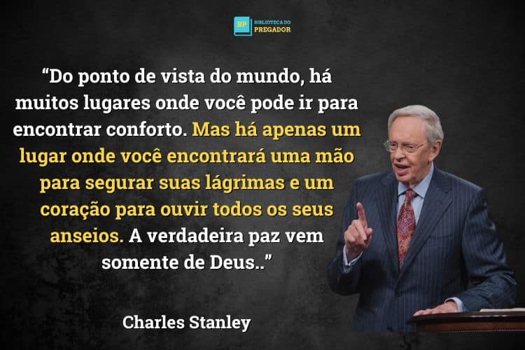 frase de Charles Stanley sobre a paz de Deus