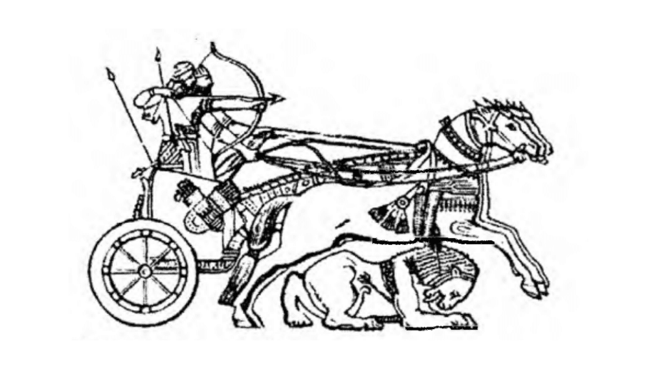 antiga carruagem assíria