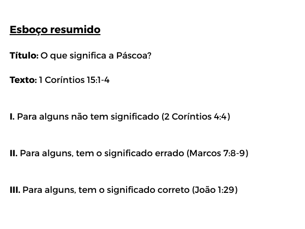 esboço o que significa páscoa