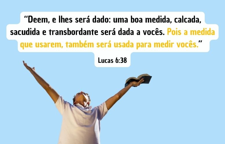 Lucas 6-38 - versículo medida transbordante