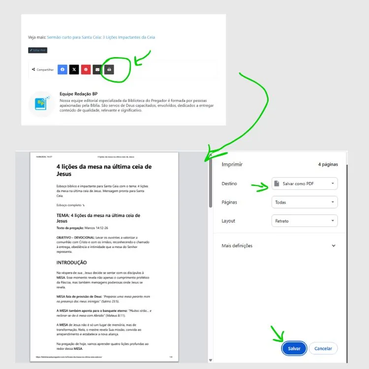 como imprimir esboços em pdf