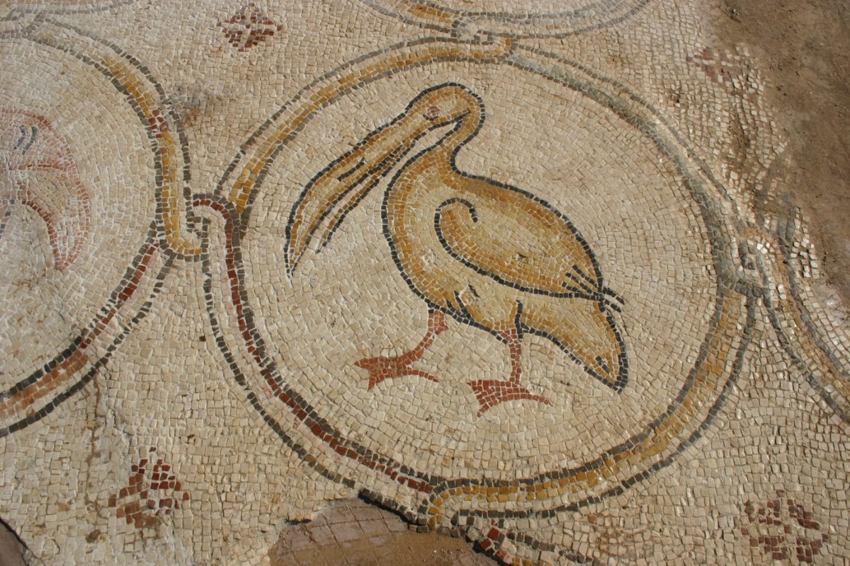 Mosaico de Aves e Mesa de Vidro Dourado Desenterram Tesouros Bizantinos em Cesareia