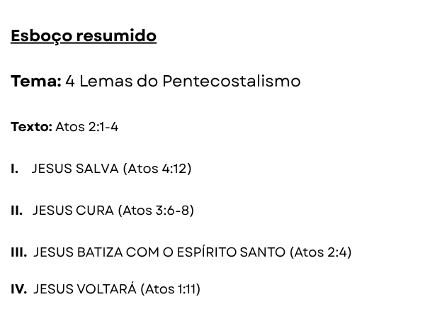 tema campanha pentecostal