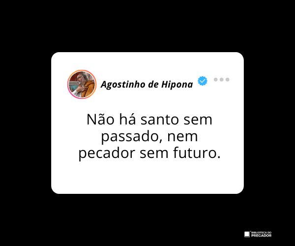 Citação de Agostinho Santo e pecador
