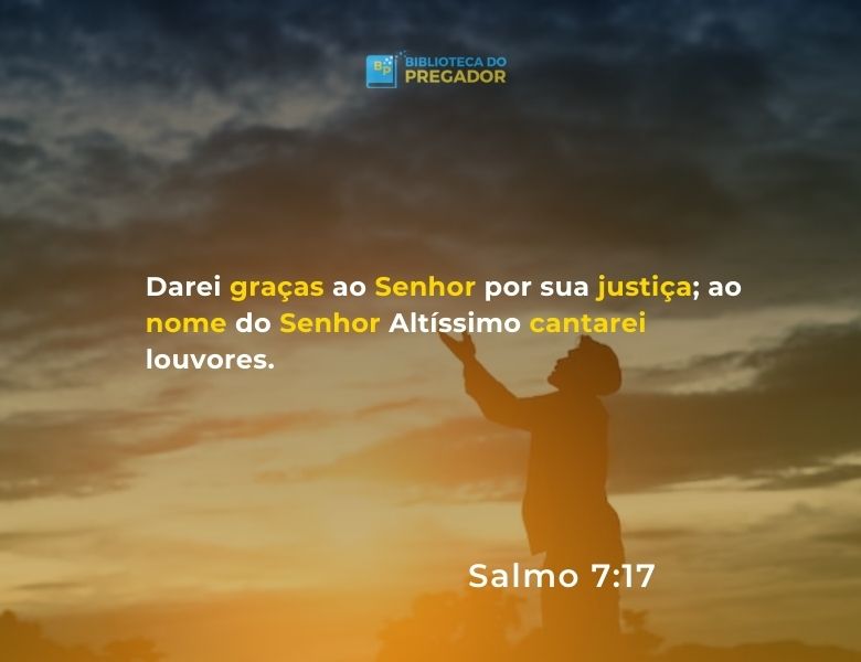 Versículo de Agradecimento a Deus Samo 7.17