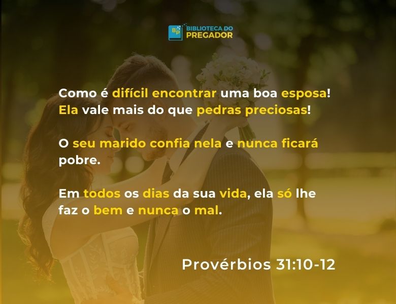 Versículo de Provérbios sobre casamento