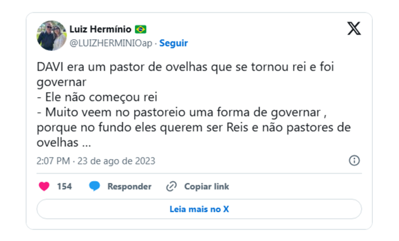 frase do apostolo Luiz Herminio