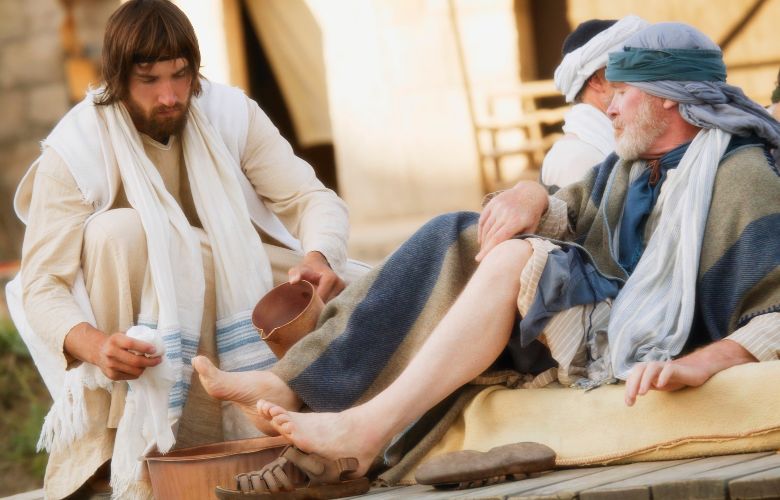Jesus lavando os pés dos discípulos