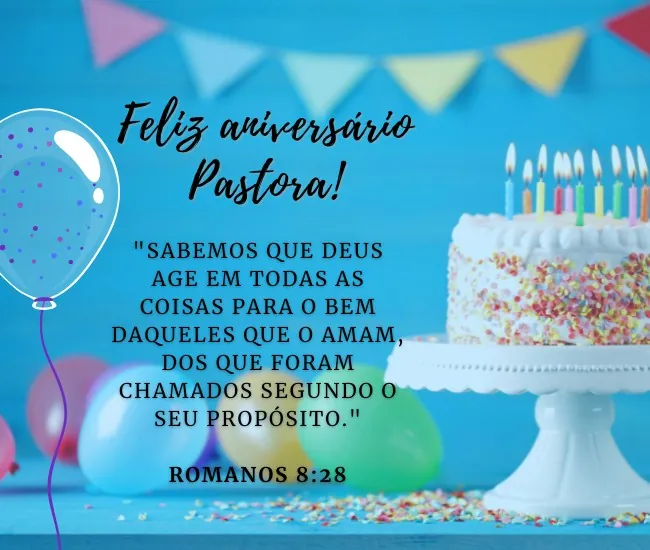 Aniversário da pastora versículo Romanos 8-28