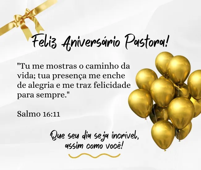 Feliz aniversário pastora