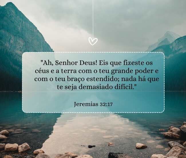 versículo sobre o poder de Deus Jeremias 32