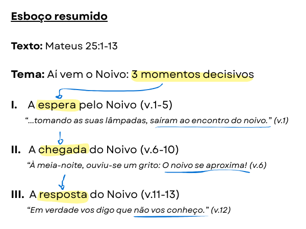 esboço de mateus 25 explicado