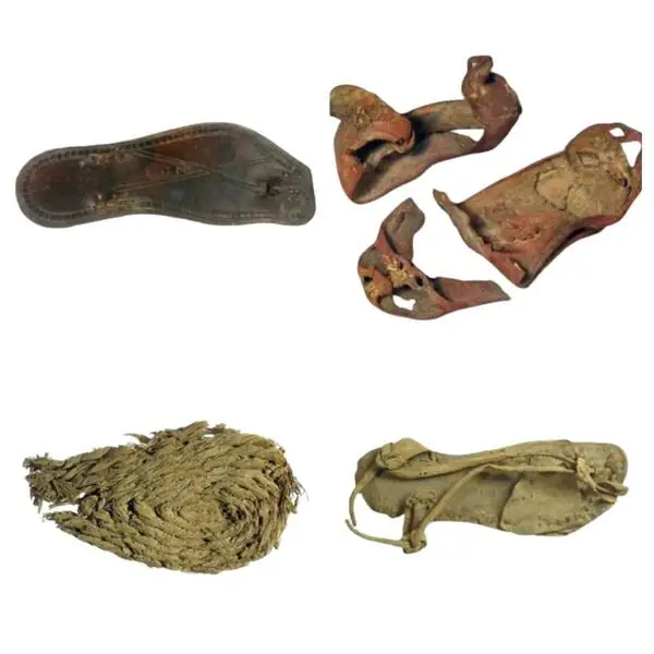 sandálias de couro dos tempos bíblicos