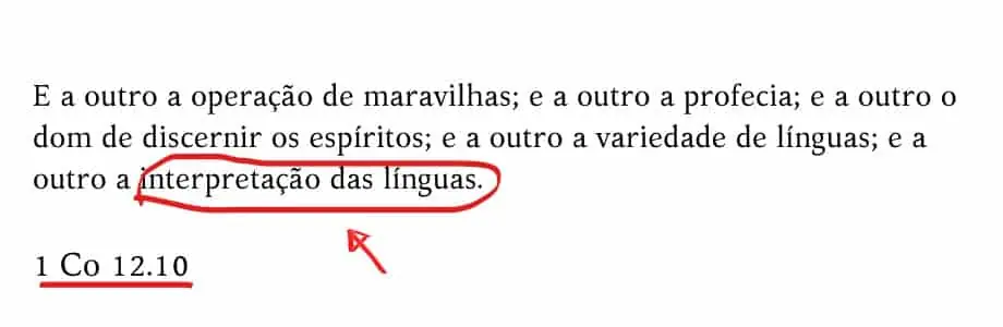interpretação de linguas