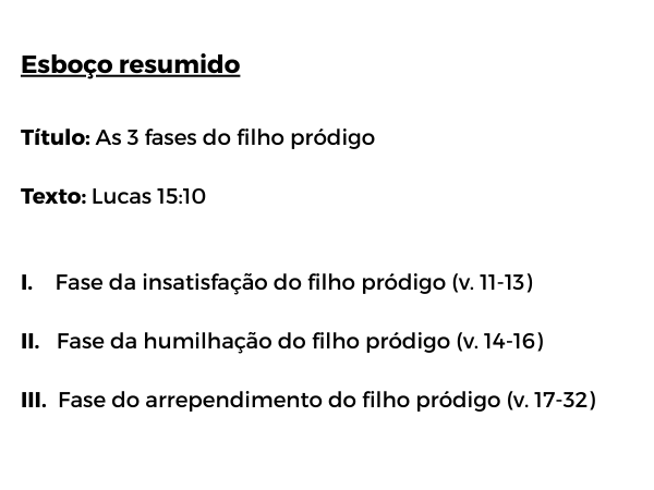 pregação sobre o filho pródigo