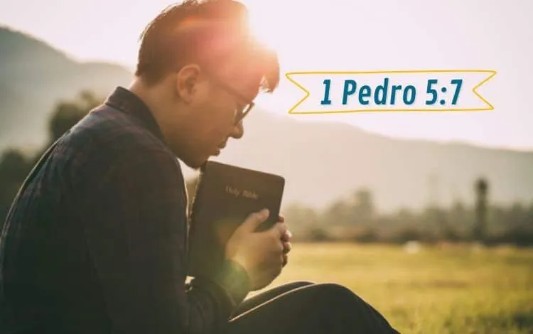 1 Pedro 5-7 Significado de Lance toda a sua ansiedade sobre Ele