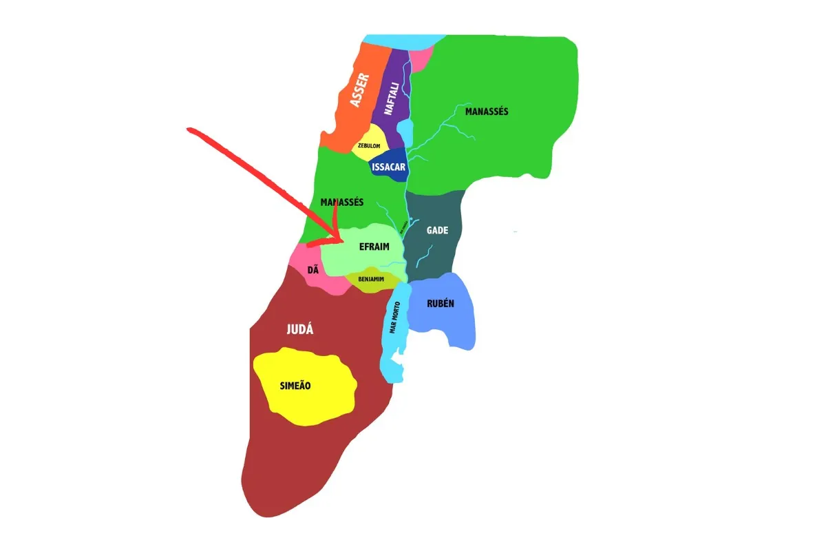 mapa tribo de Efraim