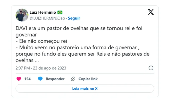 frase do apostolo Luiz Herminio