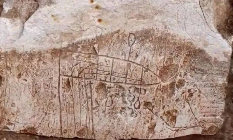 Descoberta de desenhos antigos de navios feita por cristãos