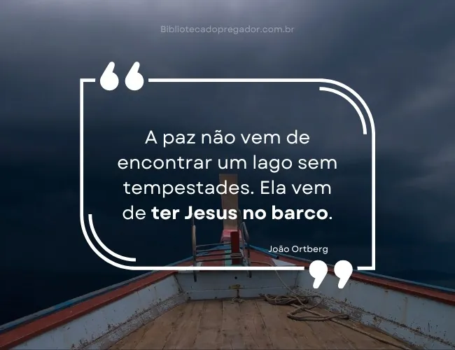 frase bíblica de motivação - Jesus no barco