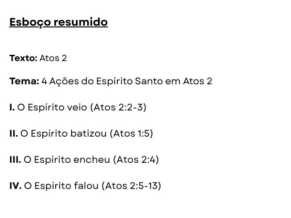 esboço de pregação atos 2