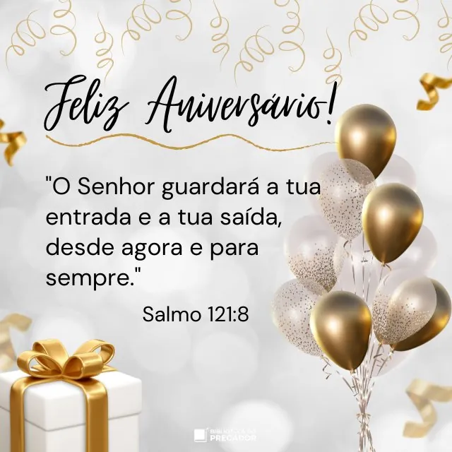 versículo feliz aniversário dourado