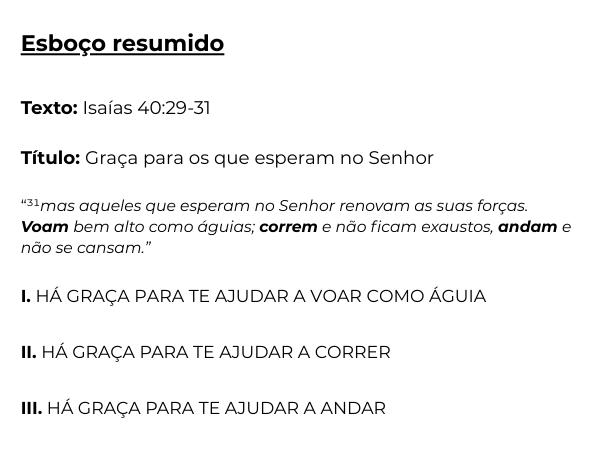 Esboço em Isaias 40-31