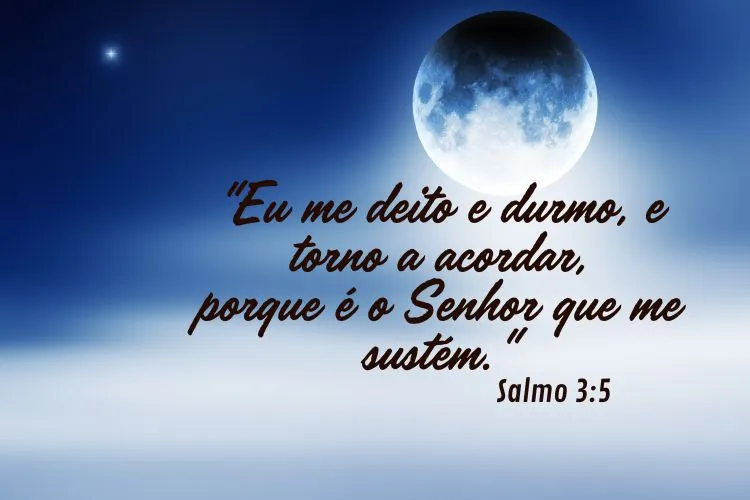 imagens de boa noite com Salmo